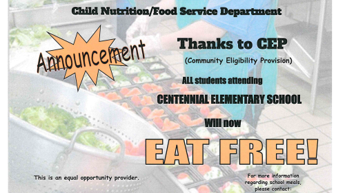 Centennial Students to Receive Free Meals