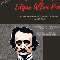 Auditions Rescheduled to June 10th for “An Evening with Edgar Allan Poe”